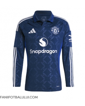 Manchester United Tricou Fotbal Replică 2024-25 Barbati Deplasare Mâneci Lungi